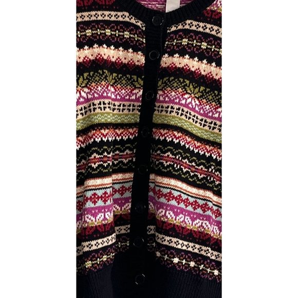 Vintage Multicolor Patterned Cardigan Tiara International - Picture 6 of 9